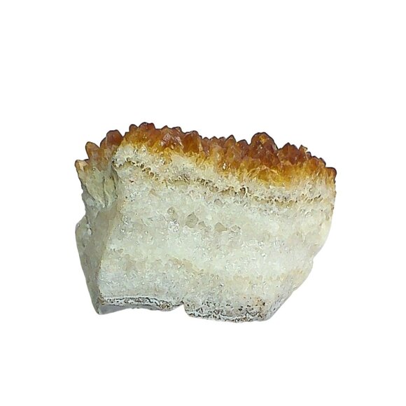 Brazilian Citrine Druzy Honey Tone Crystal In Matrix - Picture 2 of 5